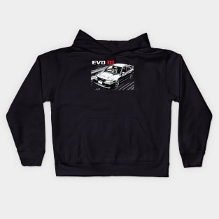 classic initial d evo III evolution 3 Emperor team Kids Hoodie